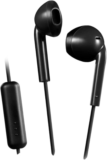 JVC HA-F17M-W-U Cuffie auricolari In-ear, a prova di sudore (IPX2), Microfono e telecomando a un pulsante integrati, cavo di 1m colorato con spinotto sottile, Nero